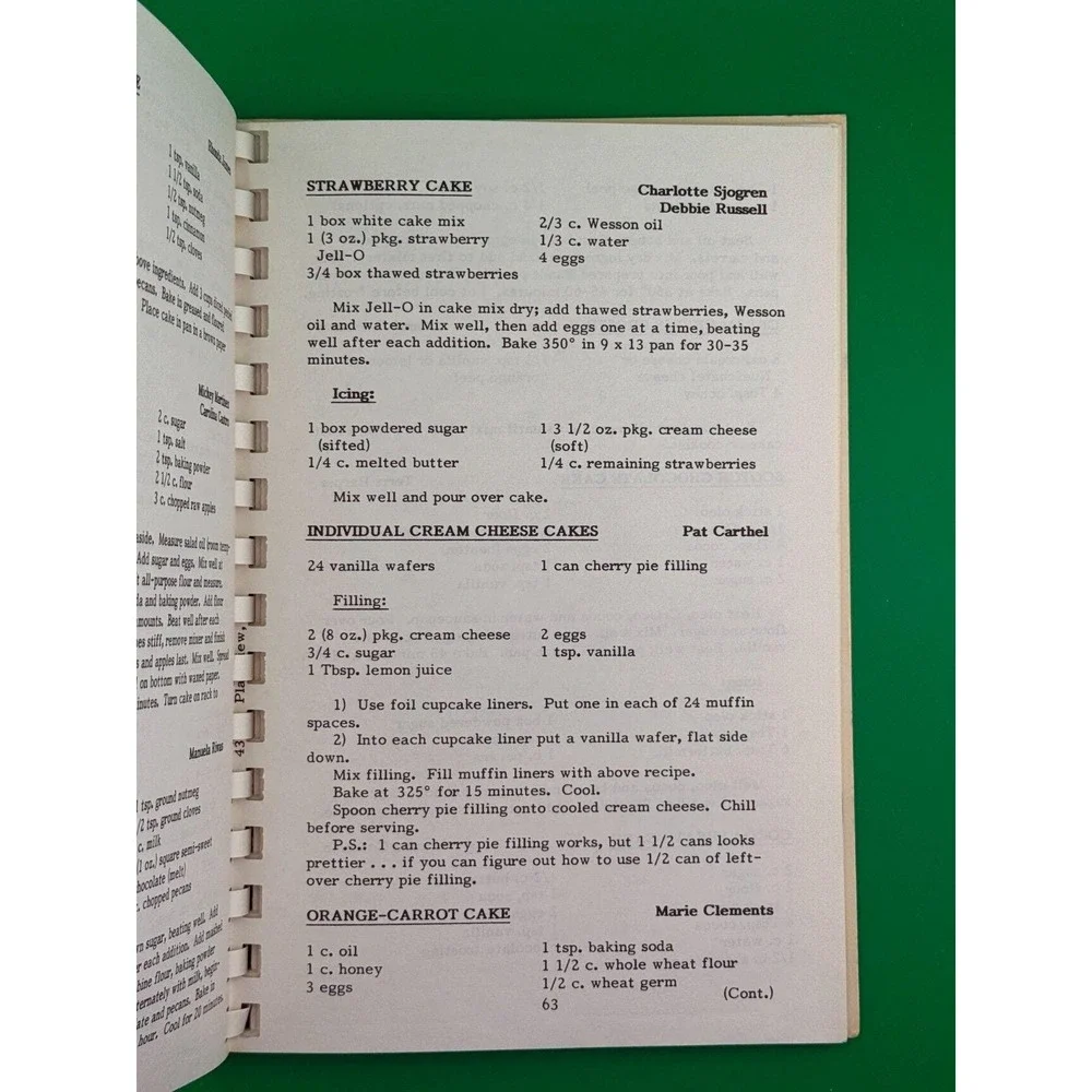 Vintage Hillcrest PTA Sharing Recipes Cookbook Community Cookbook Plastic Comb